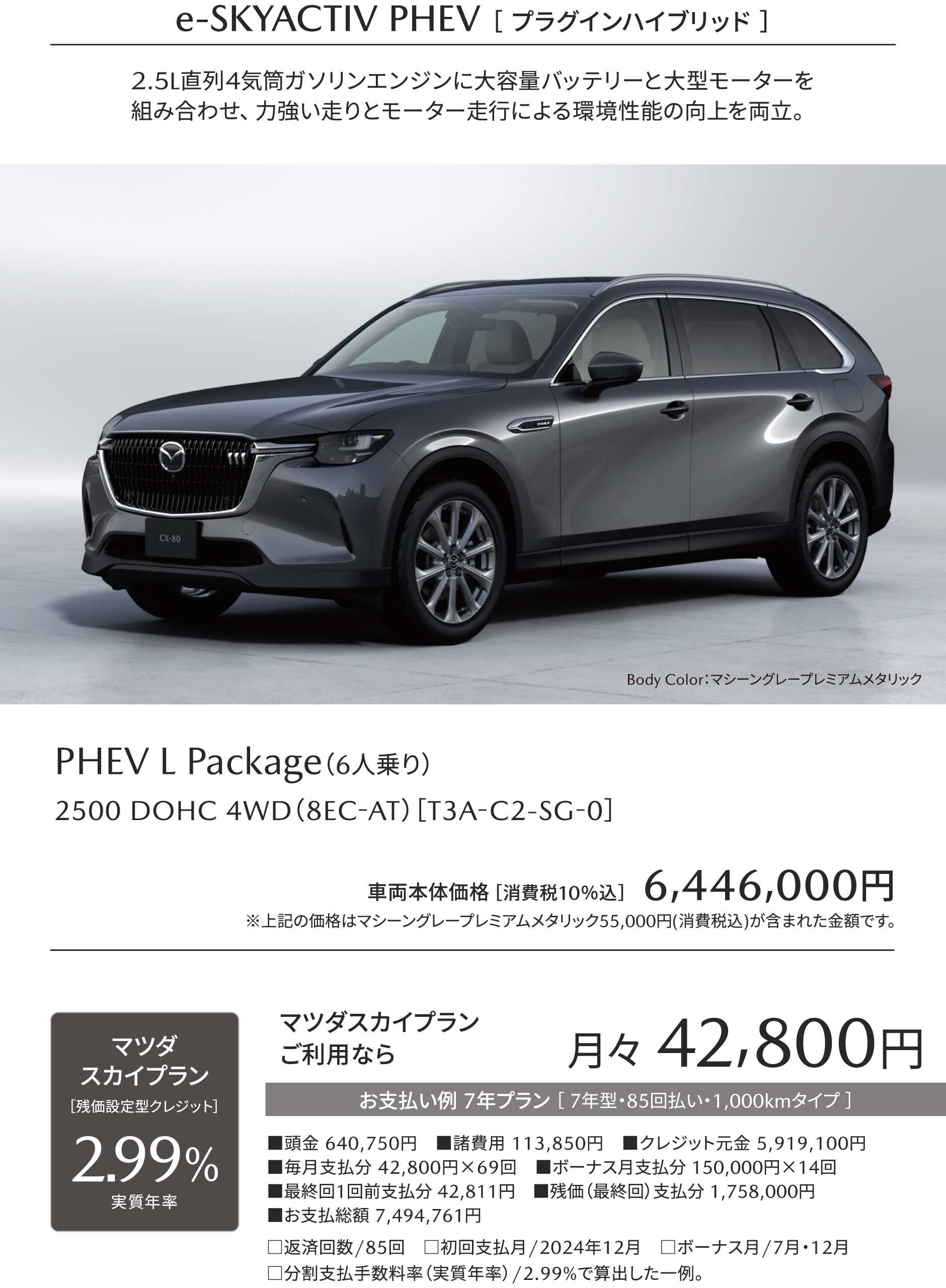 e-SKYACTIV PHEV ［ プラグインハイブリッド ］