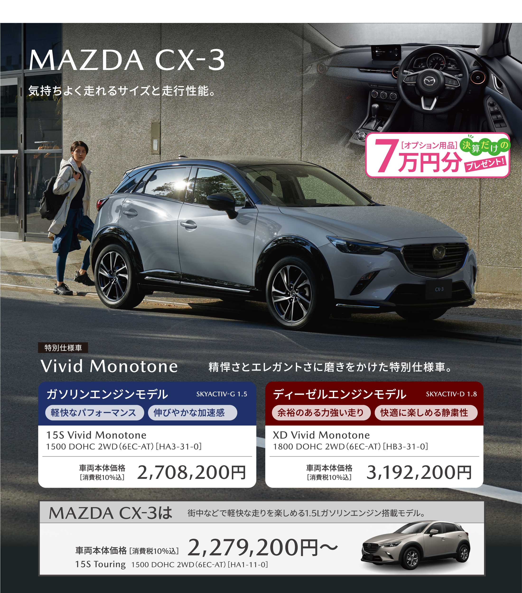 MAZDA CX-3 気持ちよく走れるサイズと走行性能。