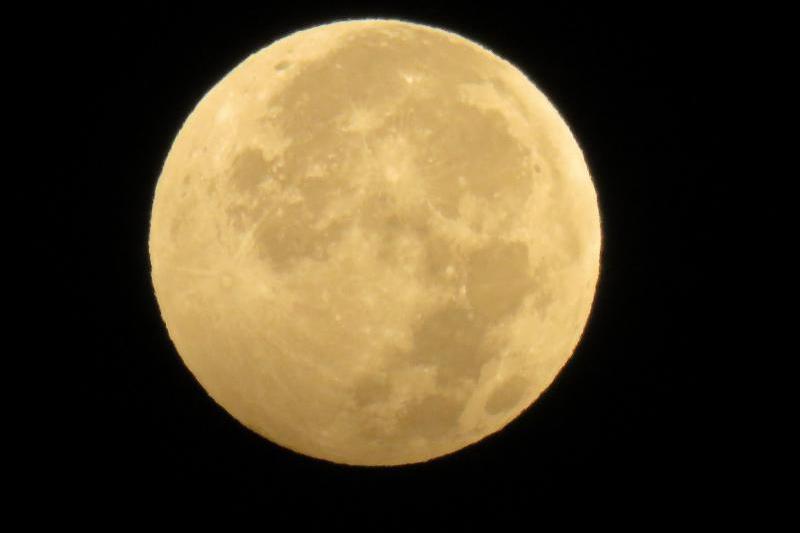 8月7日深夜の月、ここから月食があったそうです。