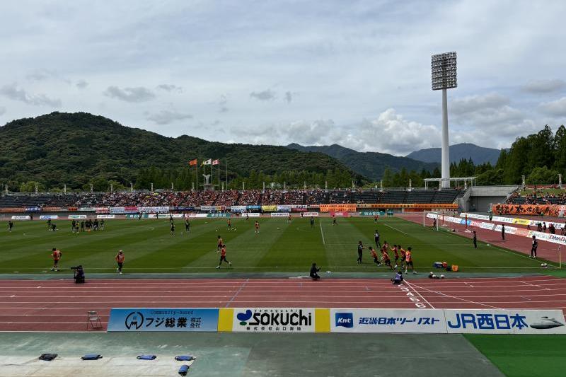 試合前の練習風景です