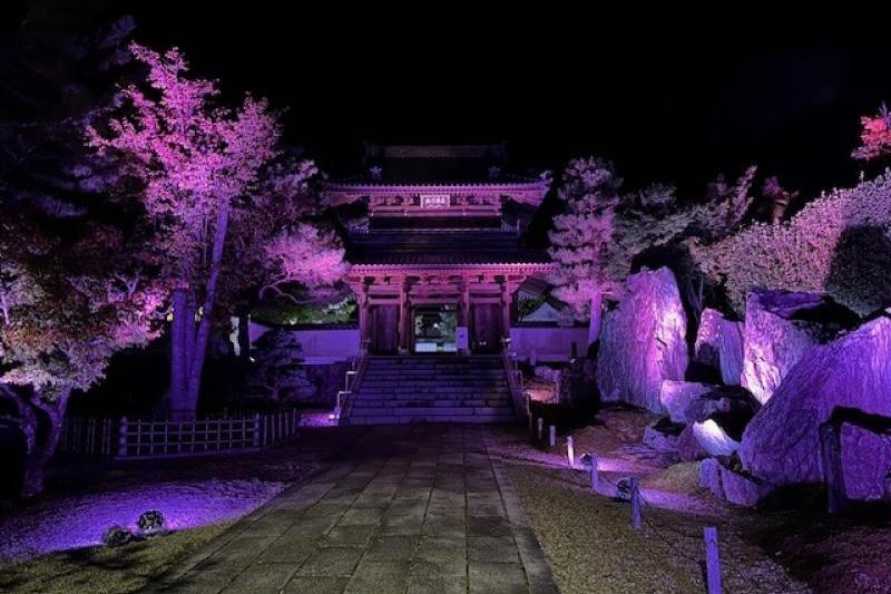 ライトアップされた漢陽寺