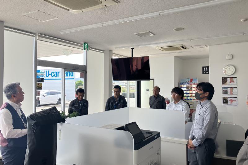 避難訓練前のミーティング